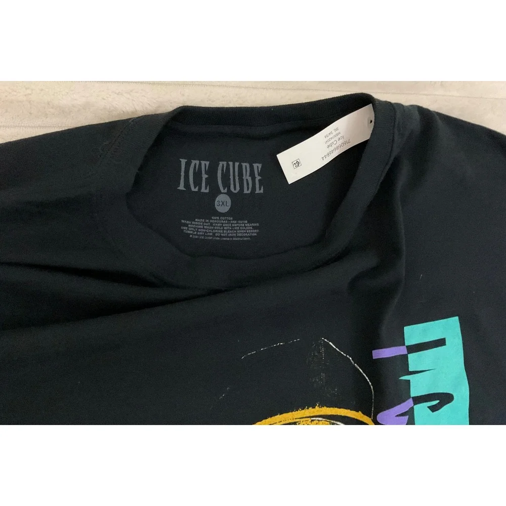 Ice Cube Graphic T-Shirt Mens 3XL Black Hip Hop‎ Rap Tee Short Sleeve New - Picture 4 of 5